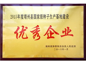國(guó)家級(jí)種子生產(chǎn)基地建設(shè)優(yōu)秀企業(yè)